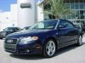 2008 Moro Blue Pearl Effect Audi A4 2.0T Cabriolet  photo #1