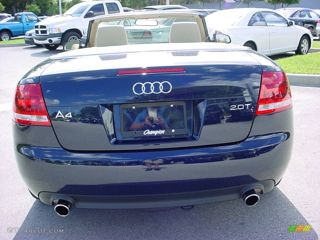 2008 A4 2.0T Cabriolet - Moro Blue Pearl Effect / Beige photo #4