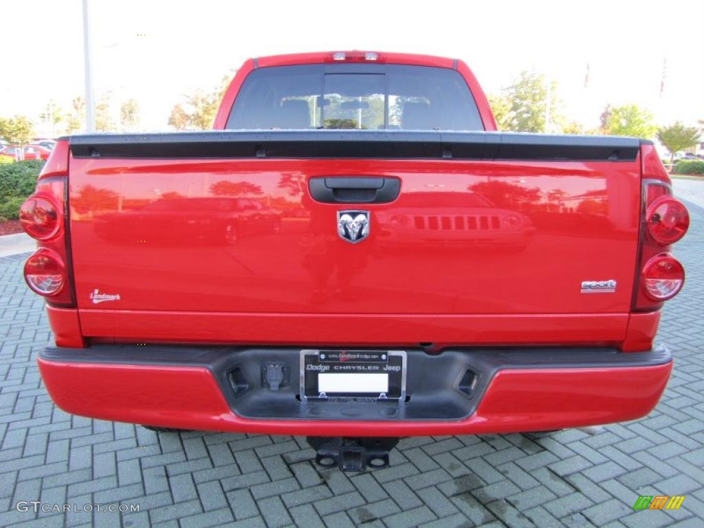 2008 Ram 1500 Sport Quad Cab - Flame Red / Medium Slate Gray photo #4