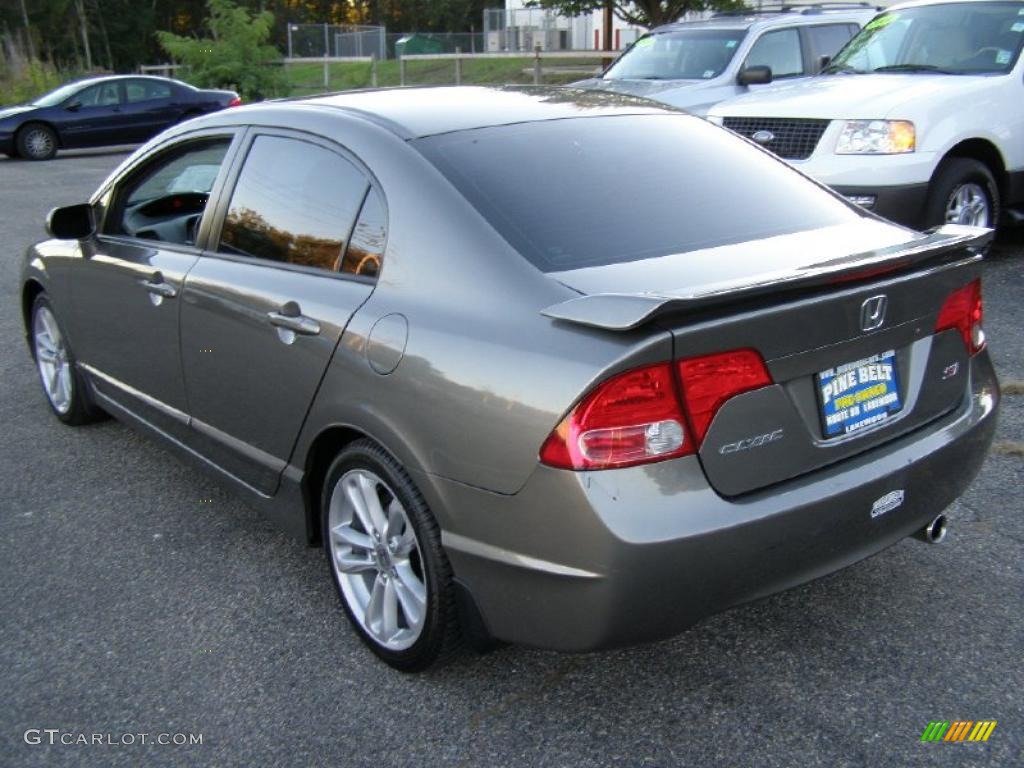 2007 Civic Si Sedan - Galaxy Gray Metallic / Black photo #5