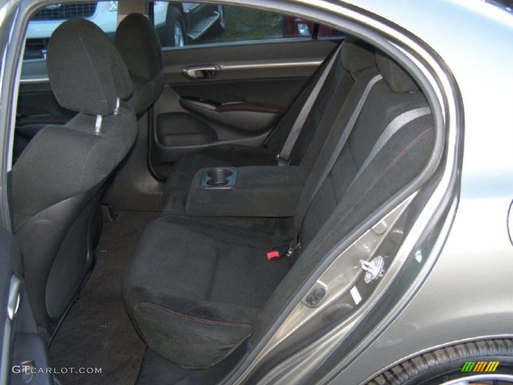 2007 Civic Si Sedan - Galaxy Gray Metallic / Black photo #7