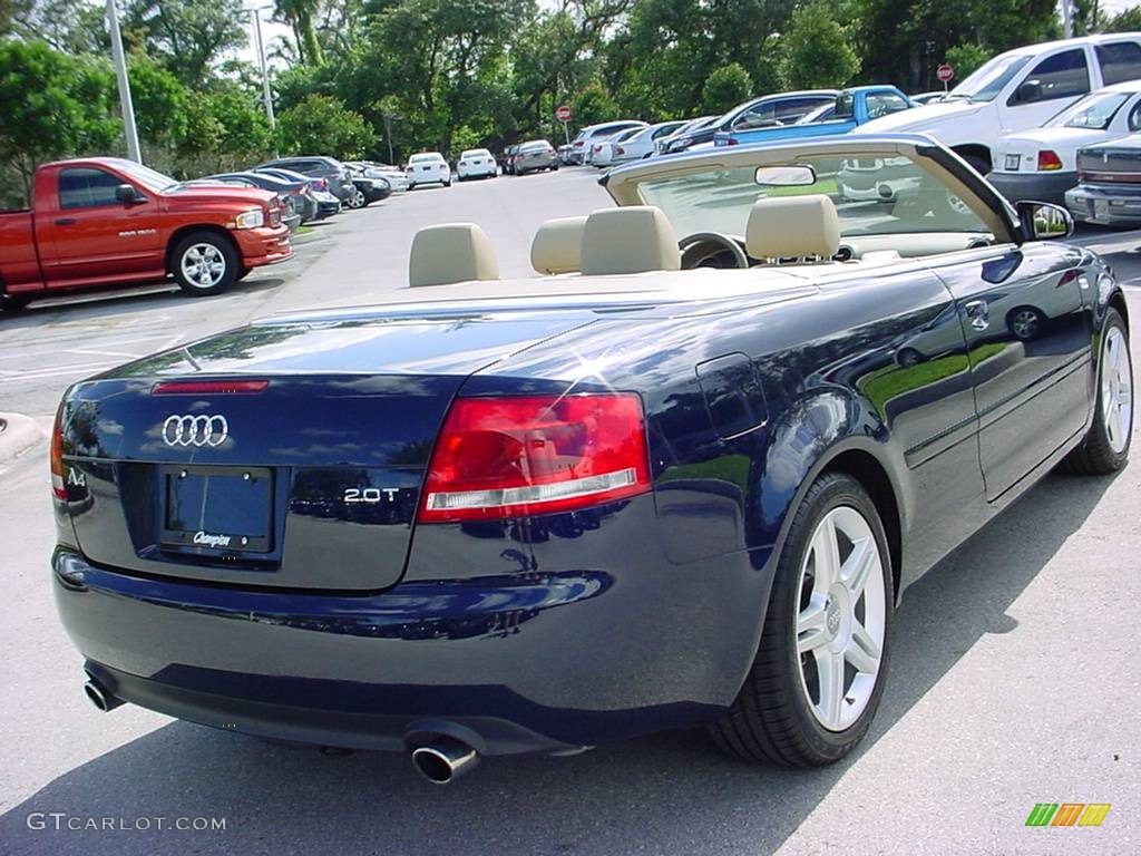 2008 A4 2.0T Cabriolet - Moro Blue Pearl Effect / Beige photo #5