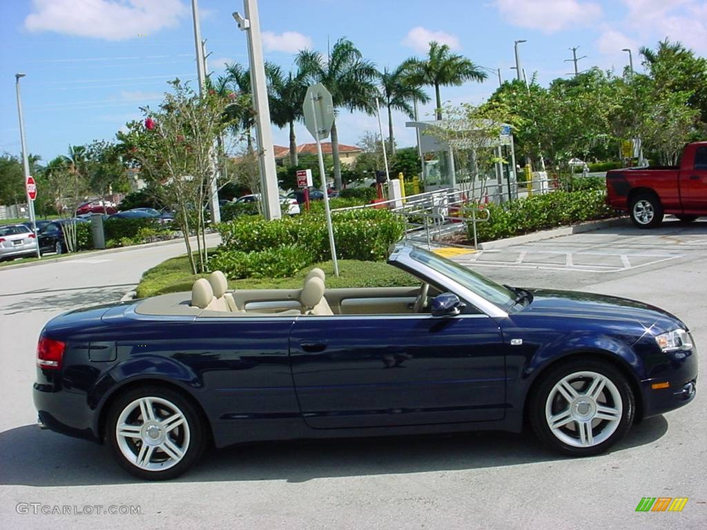 2008 A4 2.0T Cabriolet - Moro Blue Pearl Effect / Beige photo #6