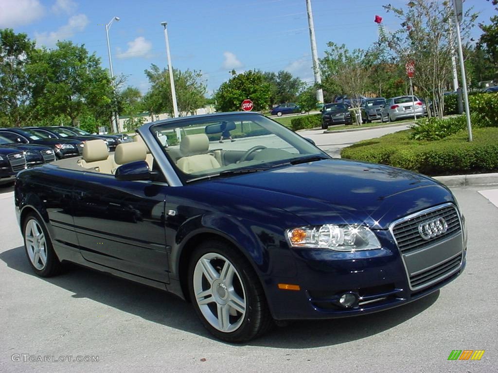 2008 A4 2.0T Cabriolet - Moro Blue Pearl Effect / Beige photo #7