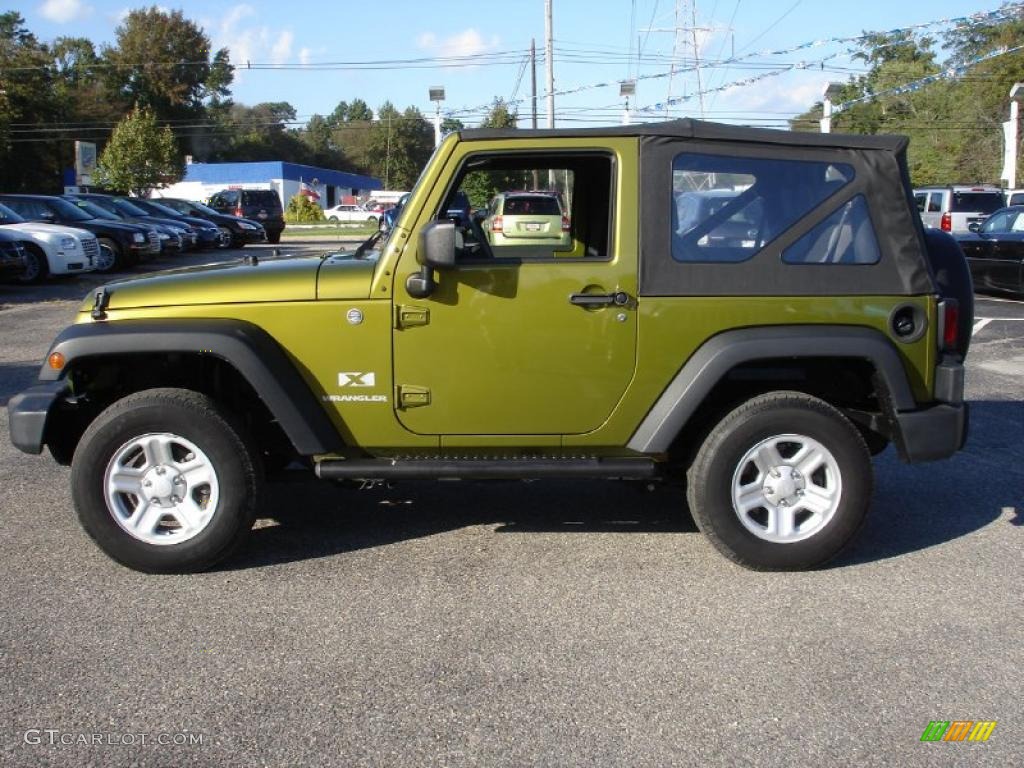 Rescue Green Metallic 2007 Jeep Wrangler X 4x4 Exterior Photo #37842003