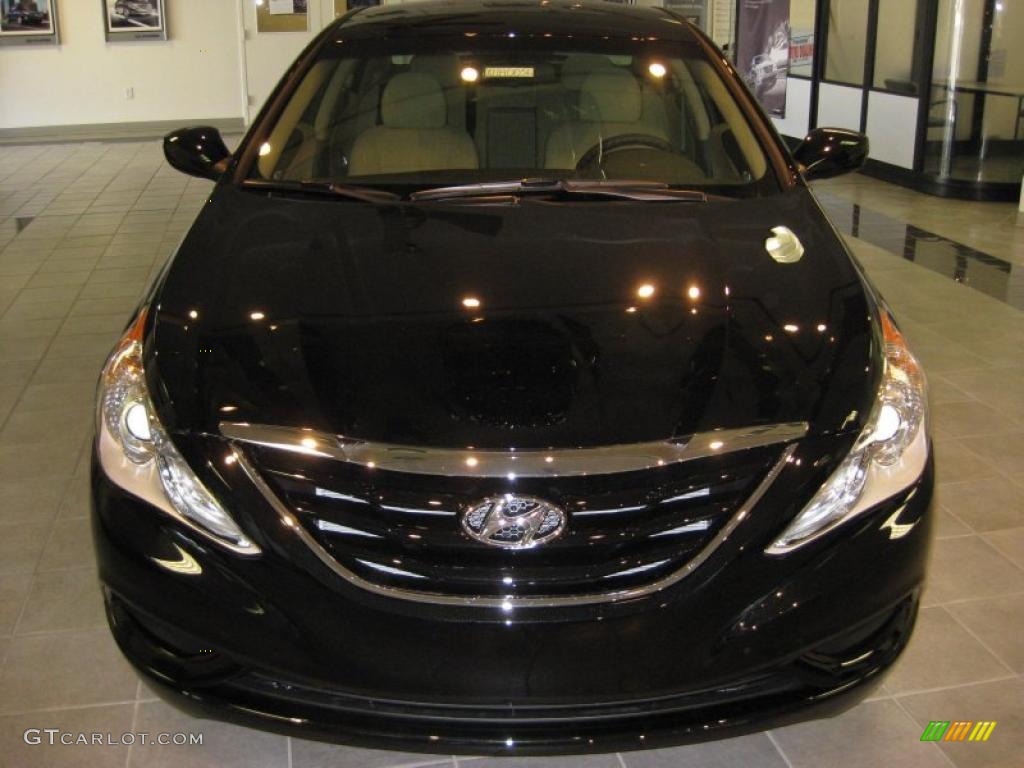 2011 Sonata GLS - Midnight Black / Camel photo #3