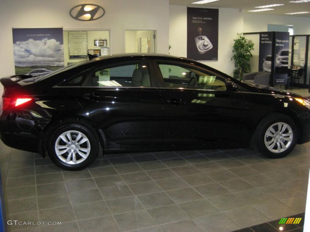 2011 Sonata GLS - Midnight Black / Camel photo #5