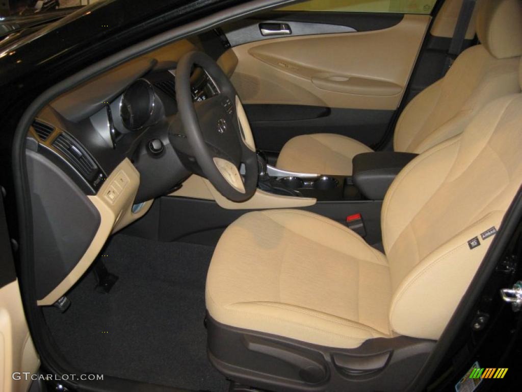 2011 Sonata GLS - Midnight Black / Camel photo #13