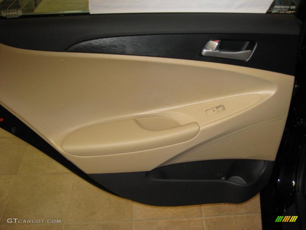 2011 Sonata GLS - Midnight Black / Camel photo #18