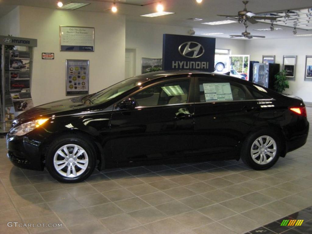 2011 Sonata GLS - Midnight Black / Camel photo #1