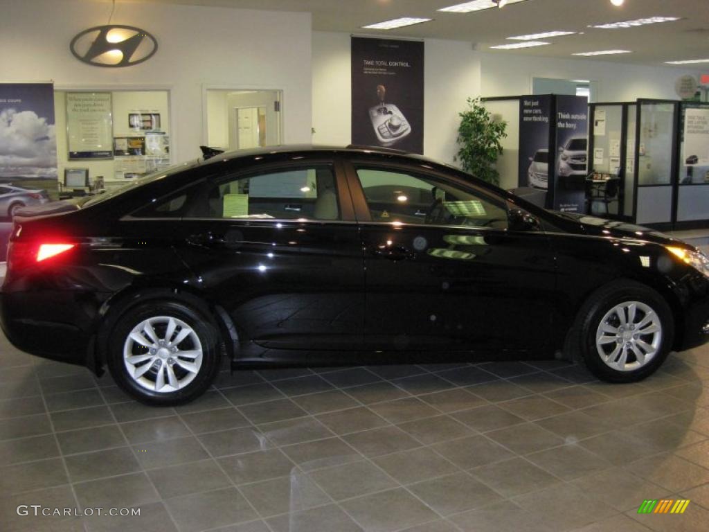 2011 Sonata GLS - Midnight Black / Camel photo #5