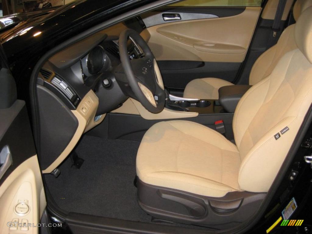 2011 Sonata GLS - Midnight Black / Camel photo #13