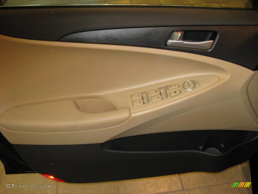 2011 Sonata GLS - Midnight Black / Camel photo #15