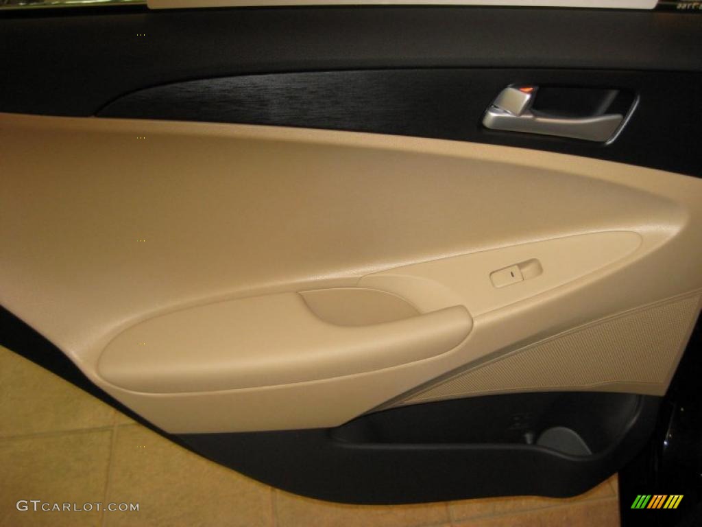 2011 Sonata GLS - Midnight Black / Camel photo #18