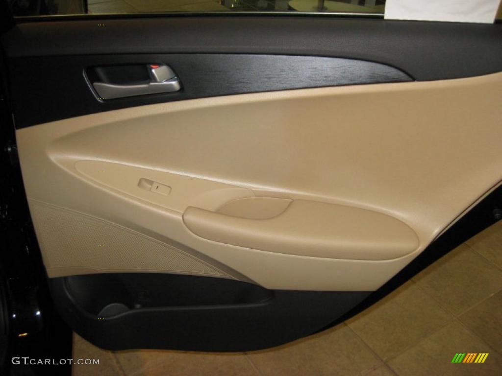 2011 Sonata GLS - Midnight Black / Camel photo #24
