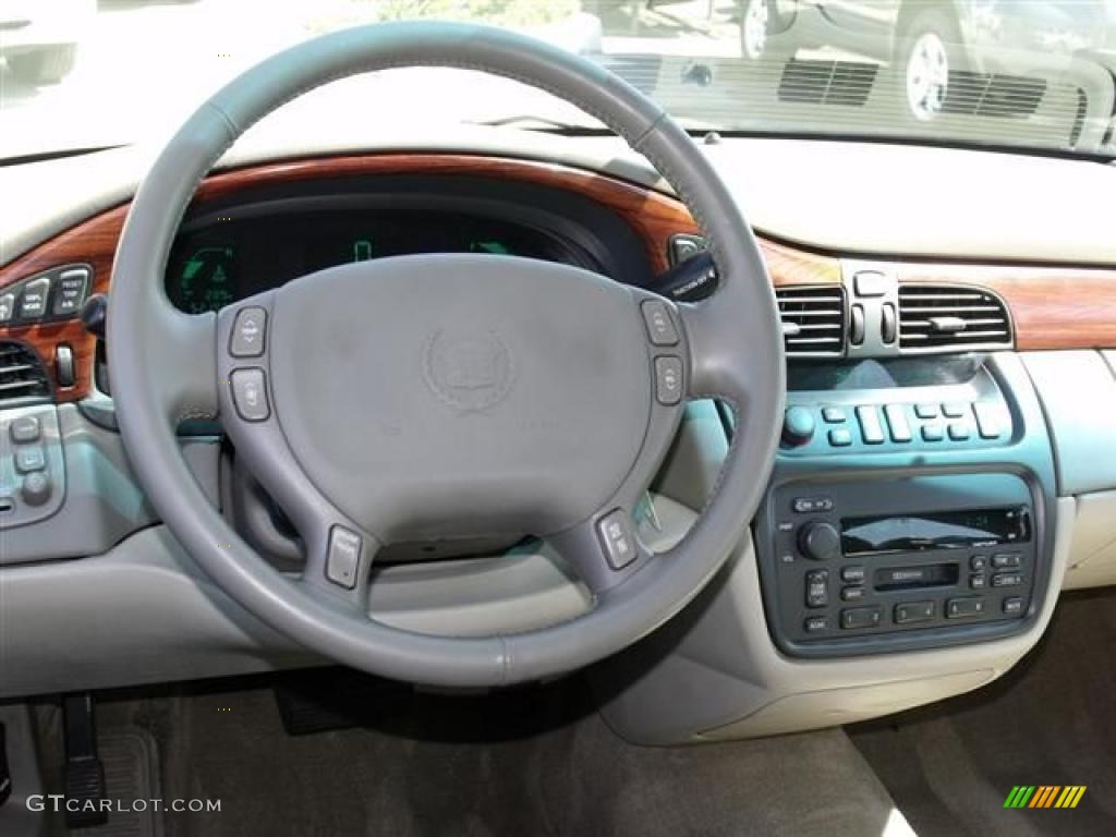 2000 Cadillac DeVille Sedan Neutral Shale Steering Wheel Photo #37845779