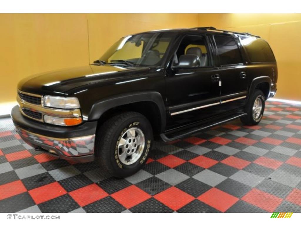 2001 Suburban 1500 LT 4x4 - Onyx Black / Graphite photo #3