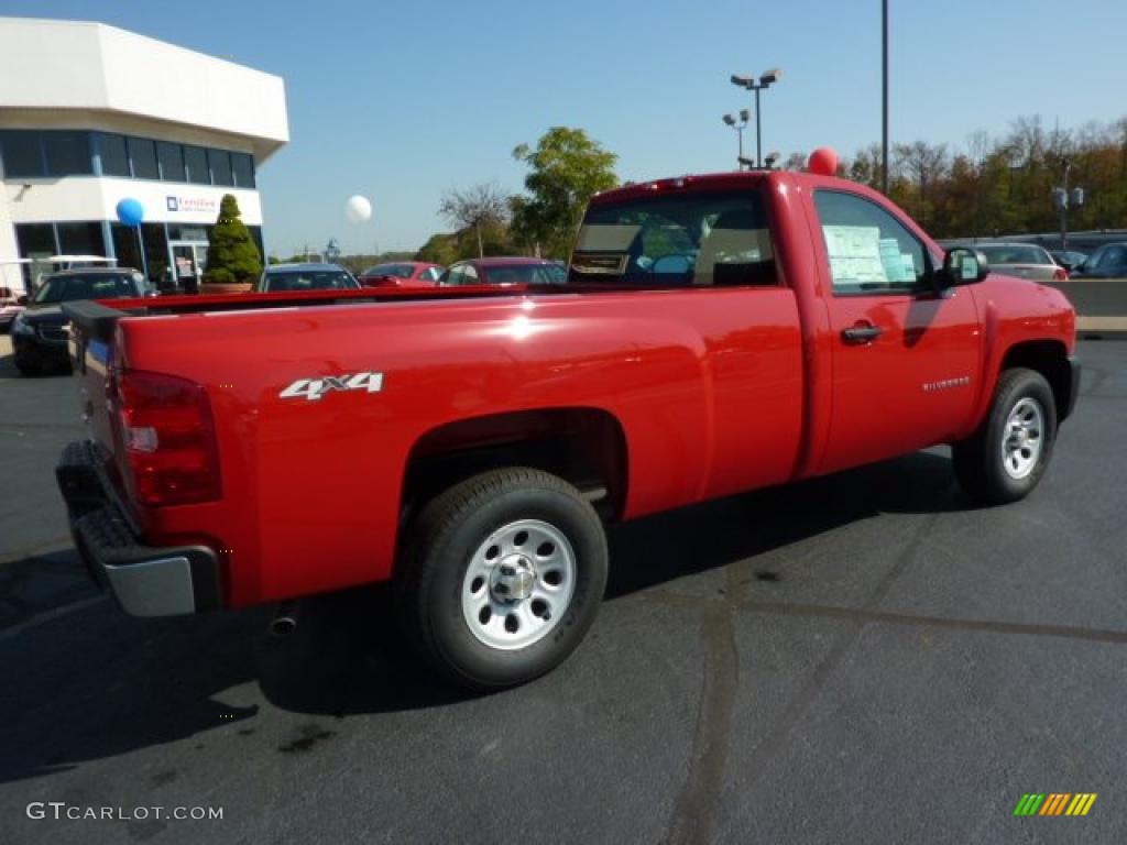 2011 Silverado 1500 Regular Cab 4x4 - Victory Red / Dark Titanium photo #10