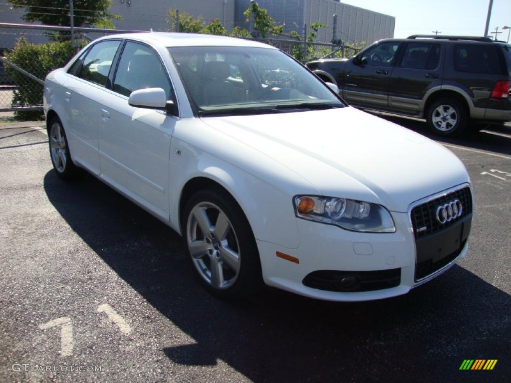 2008 A4 3.2 Quattro S-Line Sedan - Ibis White / Beige photo #4