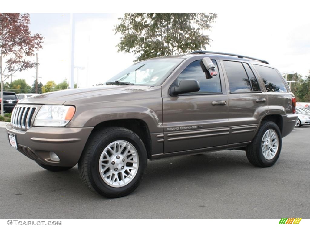 Woodland Brown Satin Glow 2002 Jeep Grand Cherokee Limited 4x4 Exterior Photo #37848975