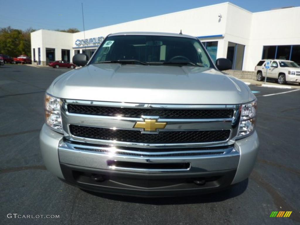 2011 Silverado 1500 LT Extended Cab 4x4 - Sheer Silver Metallic / Ebony photo #2
