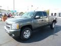 2011 Steel Green Metallic Chevrolet Silverado 1500 LT Extended Cab 4x4  photo #3