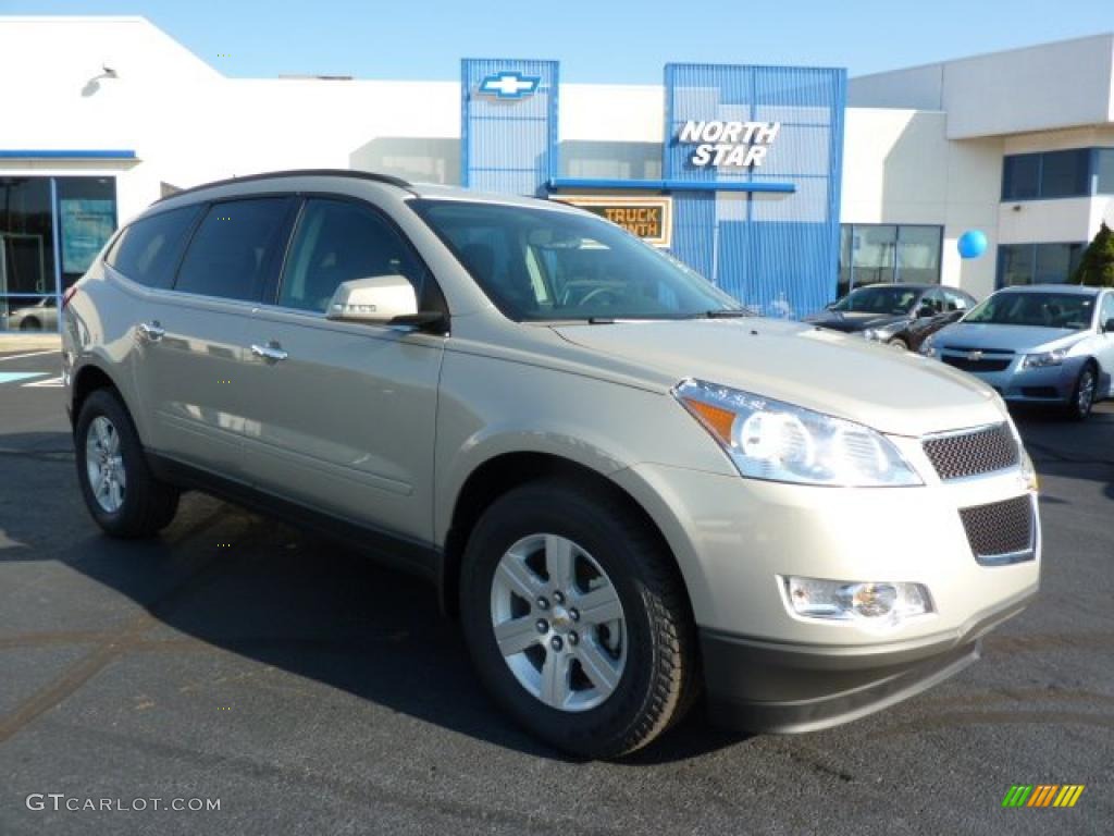 2011 Traverse LT AWD - Gold Mist Metallic / Ebony/Ebony photo #1