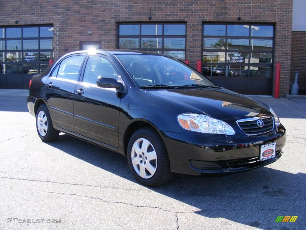 2008 Corolla LE - Black Sand Pearl / Beige photo #1