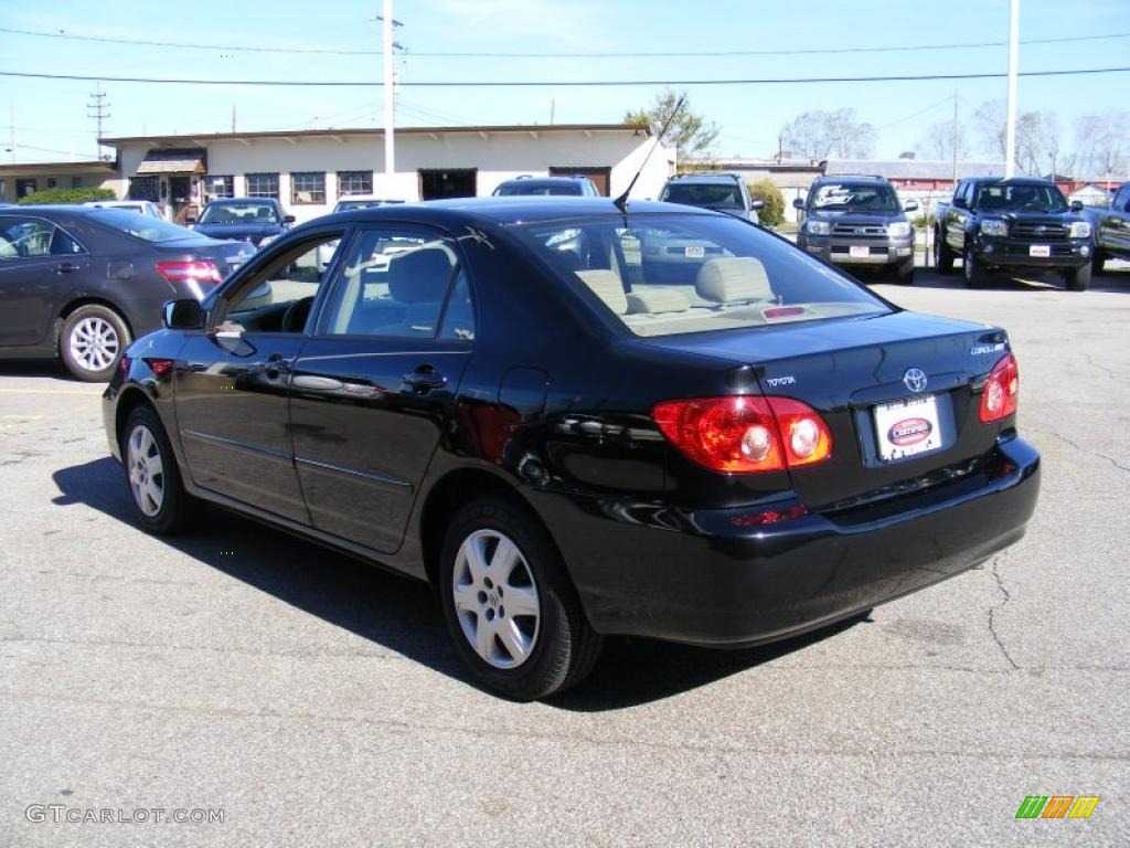 2008 Corolla LE - Black Sand Pearl / Beige photo #5