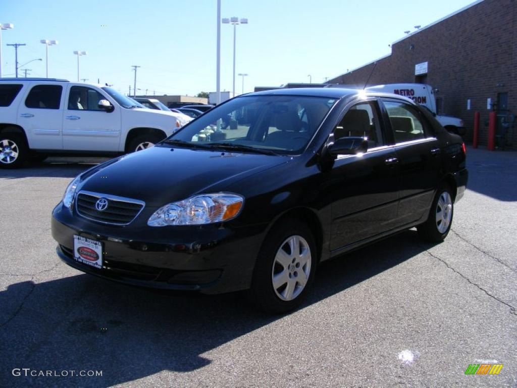 2008 Corolla LE - Black Sand Pearl / Beige photo #7