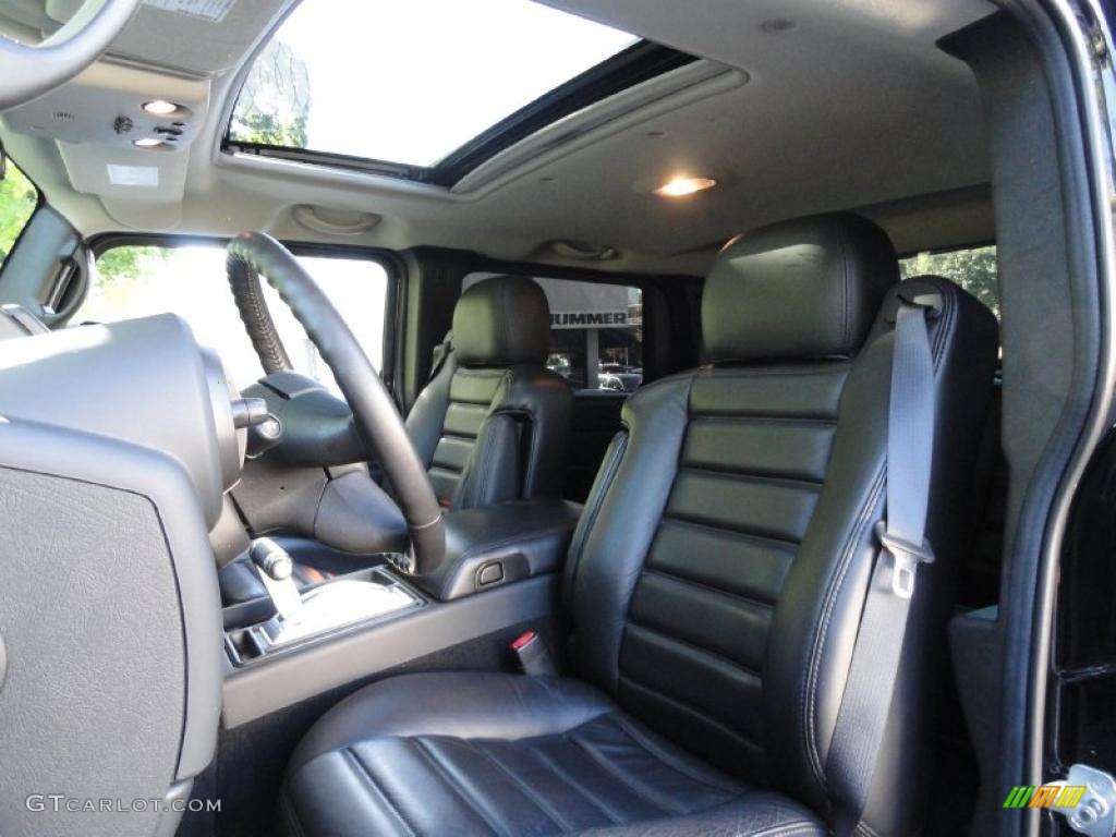 Ebony Black Interior 2007 Hummer H2 SUT Photo #37861527