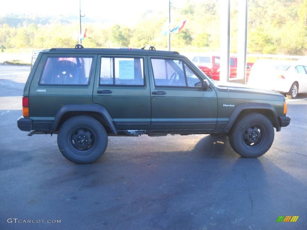 1996 Cherokee SE 4WD - Moss Green Pearl / Gray photo #3
