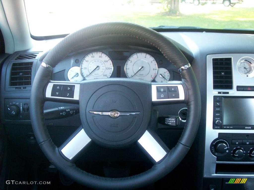 2010 Chrysler 300 300S V6 Dark Slate Gray Steering Wheel Photo #37864963