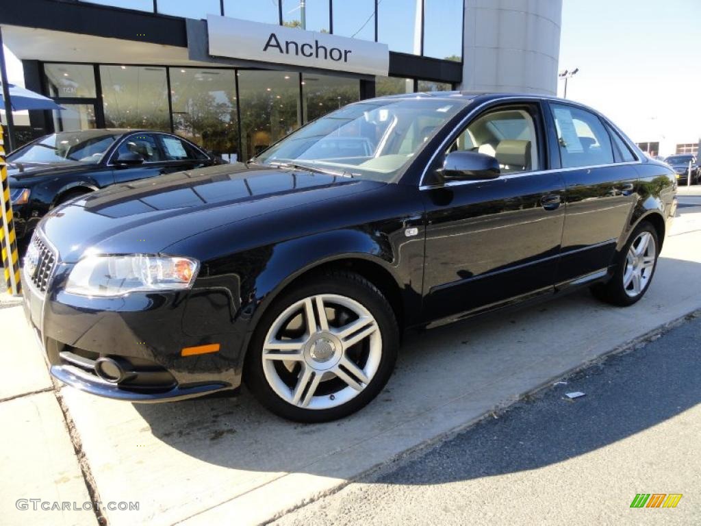 2008 A4 2.0T quattro Sedan - Deep Sea Blue Pearl Effect / Light Gray photo #1