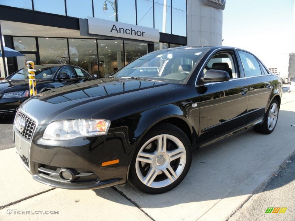 2008 A4 2.0T quattro Sedan - Brilliant Black / Black photo #1