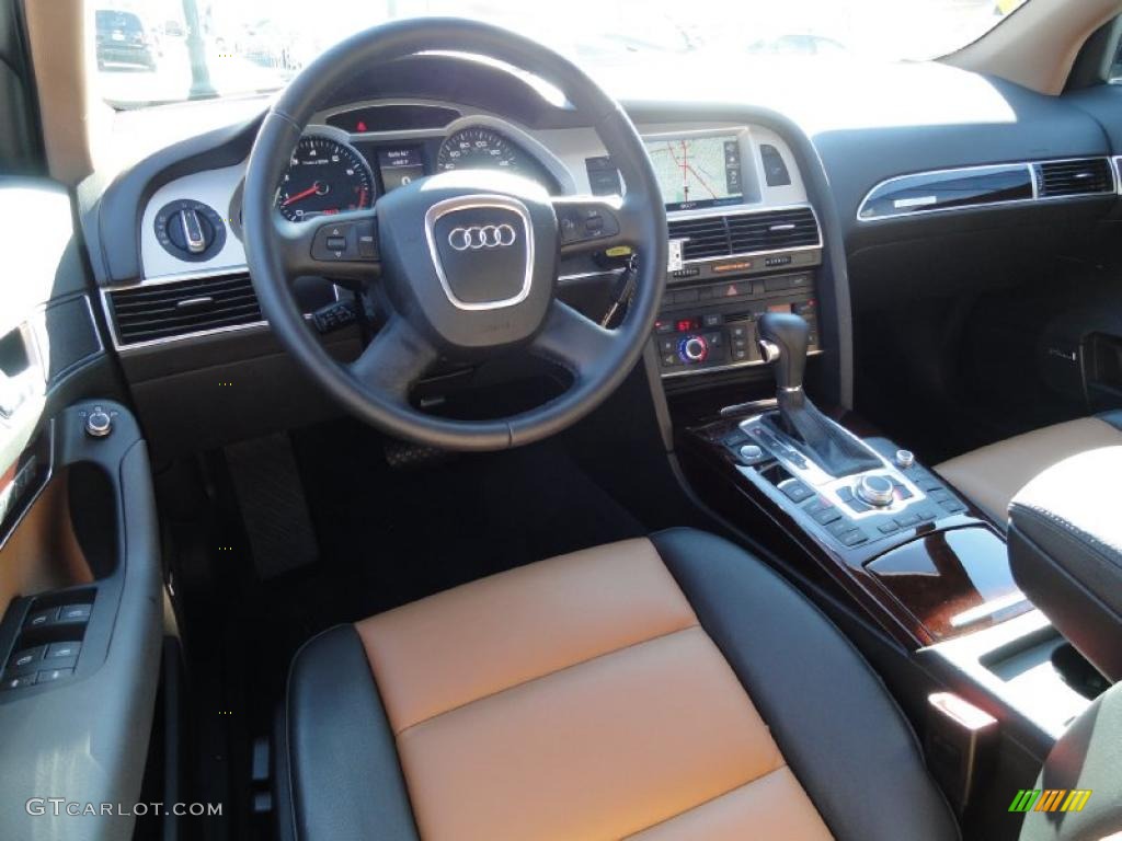 2009 Audi A6 3.0T quattro Sedan Amaretto/Black Steering Wheel Photo #37867100