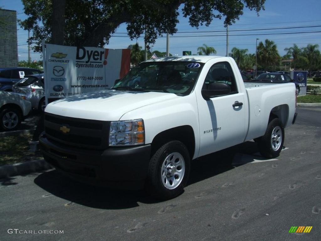 2011 Silverado 1500 LT Extended Cab - Summit White / Dark Titanium photo #1