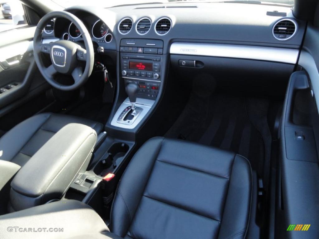 Black Interior 2009 Audi A4 2.0T quattro Cabriolet Photo #37867652
