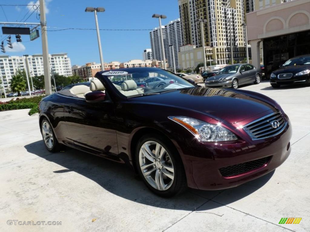 Midnight Garnet Metallic 2009 Infiniti G 37 Convertible Exterior Photo #37868228
