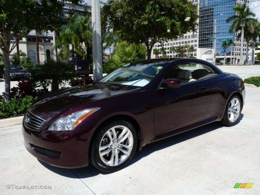 2009 G 37 Convertible - Midnight Garnet Metallic / Wheat photo #9