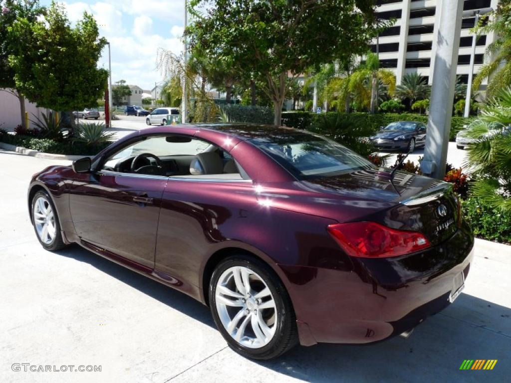 2009 G 37 Convertible - Midnight Garnet Metallic / Wheat photo #11