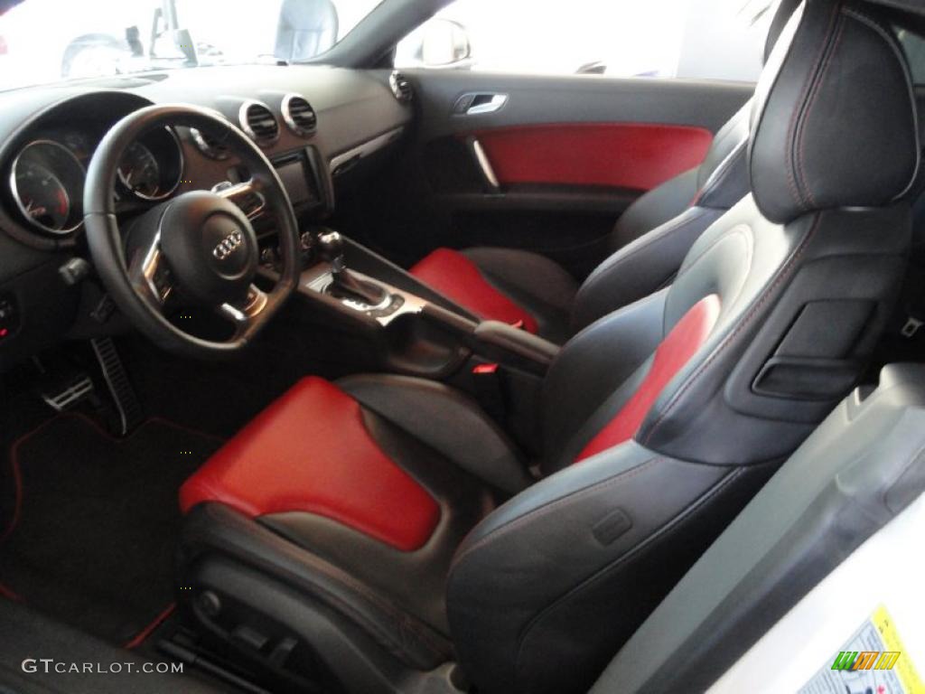 Magma Red Interior 2009 Audi TT S 2.0T quattro Coupe Photo #37868348