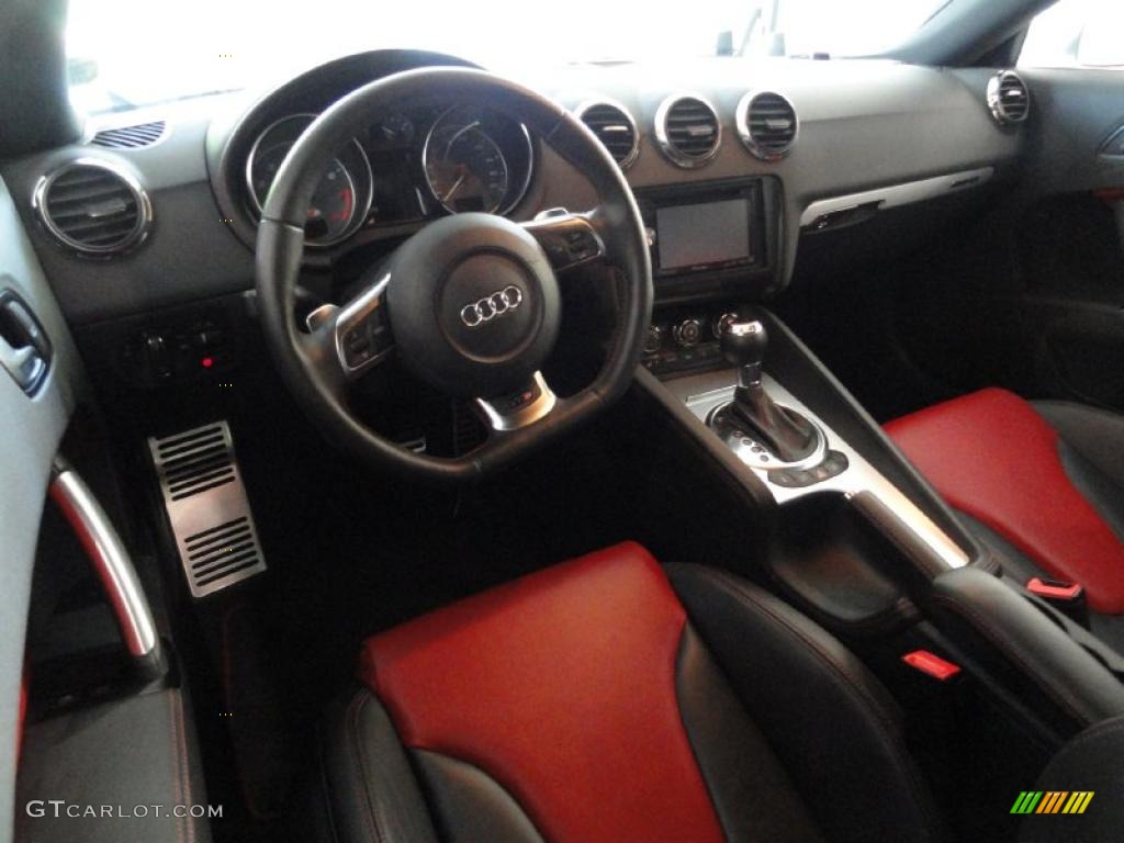 Magma Red Interior 2009 Audi TT S 2.0T quattro Coupe Photo #37868364