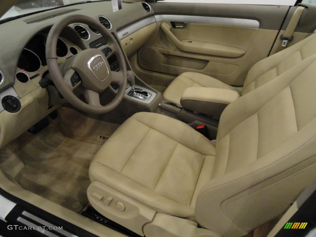 Beige Interior 2009 Audi A4 2.0T quattro Cabriolet Photo #37868644