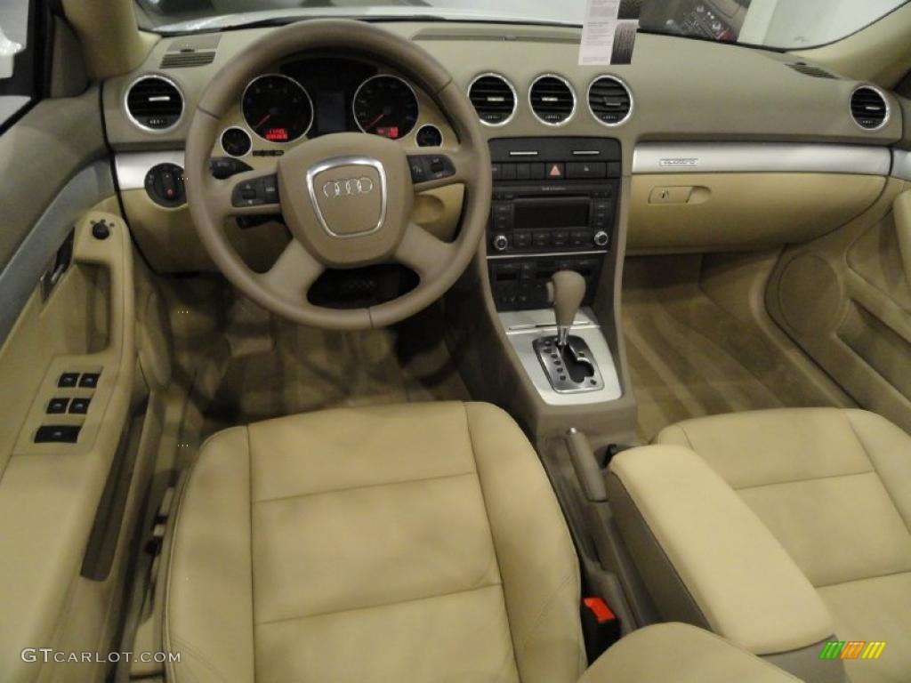 Beige Interior 2009 Audi A4 2.0T quattro Cabriolet Photo #37868660