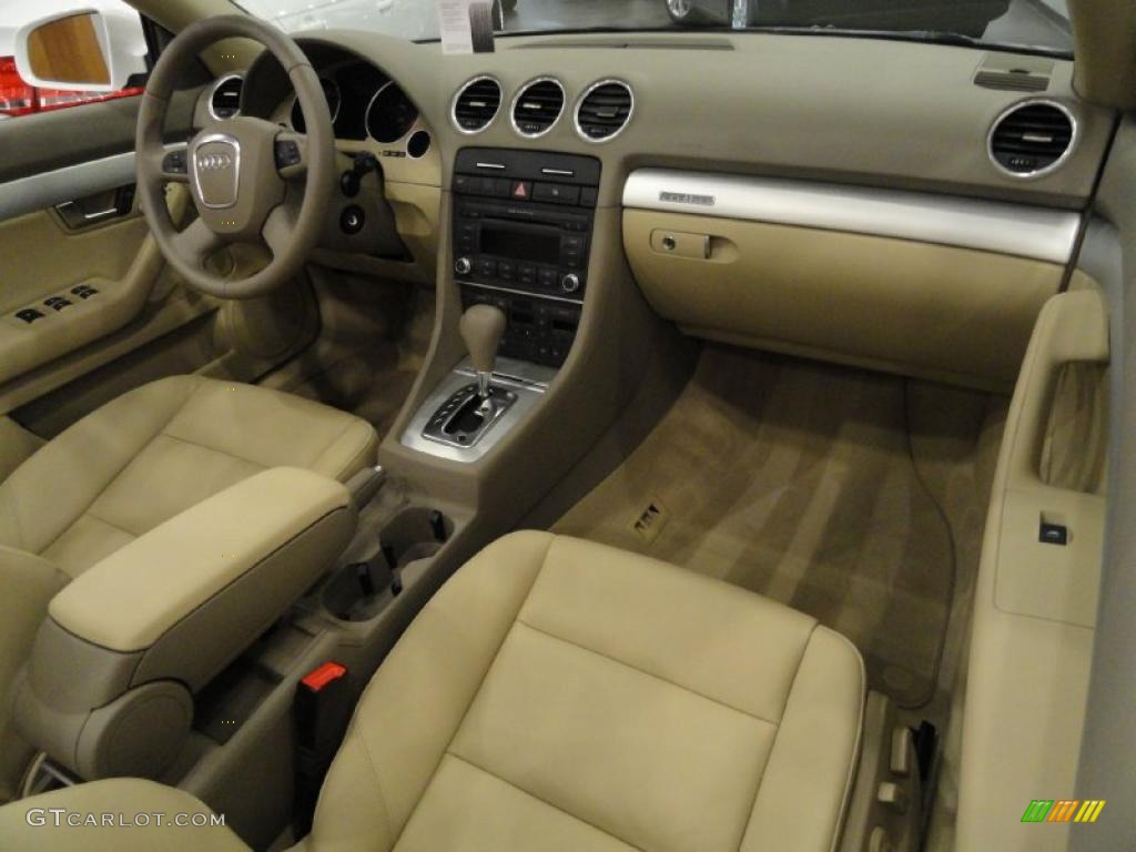 Beige Interior 2009 Audi A4 2.0T quattro Cabriolet Photo #37868676