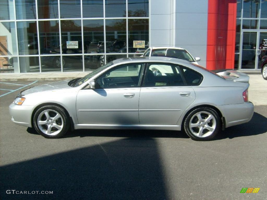 2007 Legacy 2.5i Sedan - Brilliant Silver Metallic / Charcoal Gray/Dusk Blue photo #2