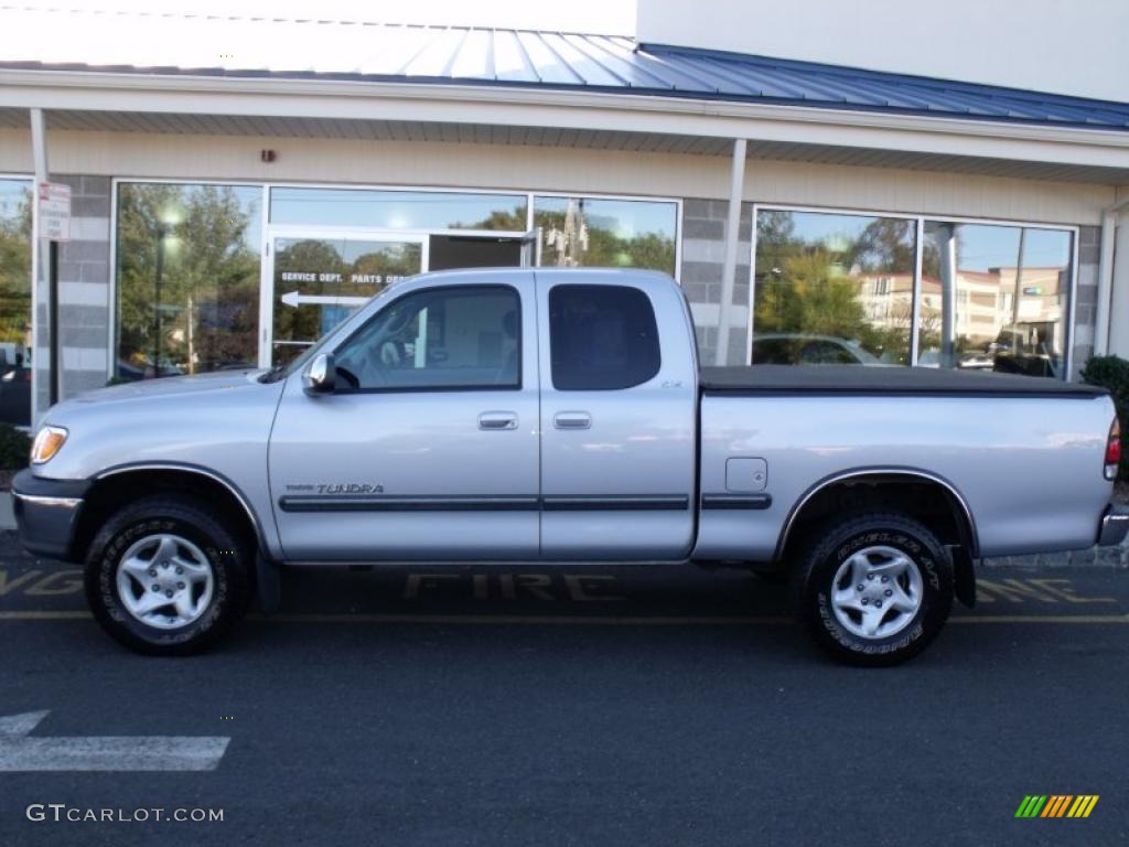 2000 Tundra SR5 Extended Cab 4x4 - Platinum Metallic / Light Charcoal photo #3