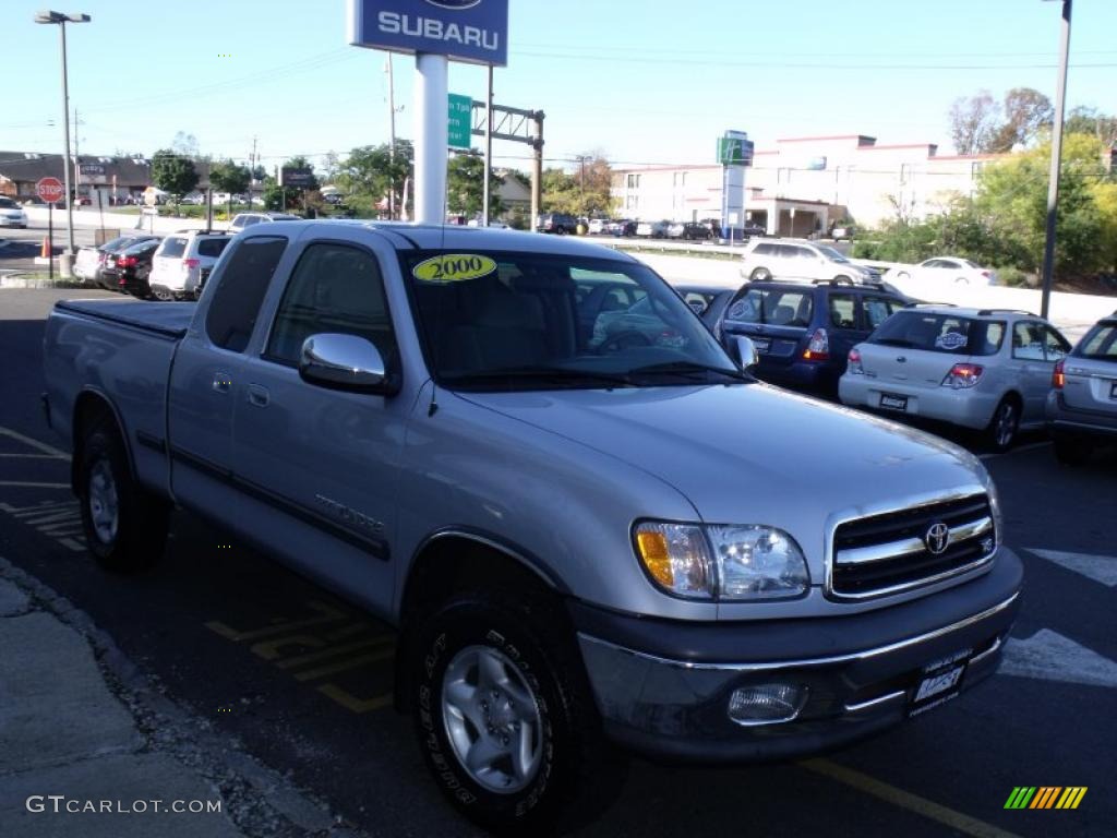 2000 Tundra SR5 Extended Cab 4x4 - Platinum Metallic / Light Charcoal photo #7