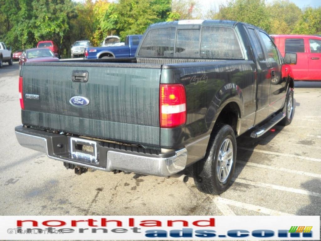 2006 F150 XLT SuperCab 4x4 - Aspen Green Metallic / Tan photo #6